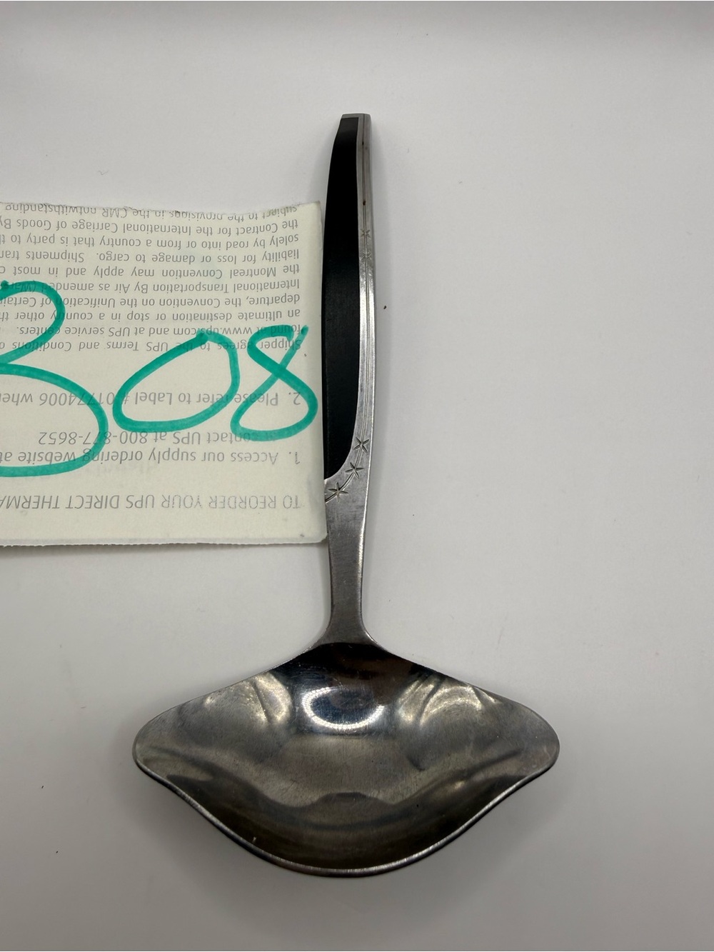 Stainless Steel Black-Accent Serving Ladle
